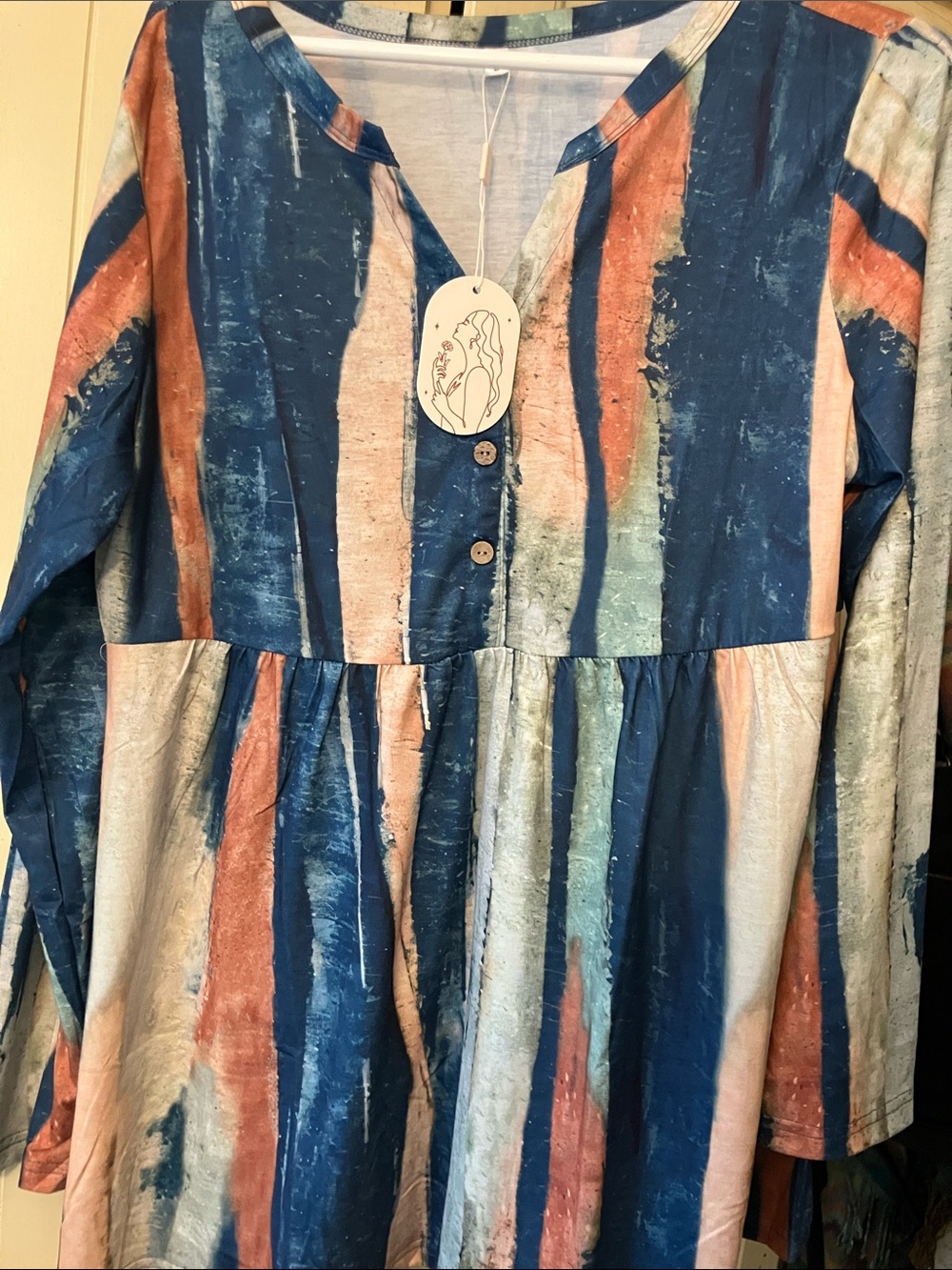 Abstract Print Maternity Tunic Top NWT